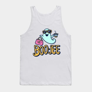 Cute And Funny Ghost Halloween Boujee Boo-Jee Design Tank Top